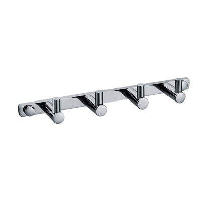 ALFI AB9528 Polished Chrome Wall Mounted 4 Prong Robe / Towel Hook Bathroom Accessory