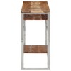 vidaXL Console Table Silver Stainless Steel and Solid Acacia Wood - 4 of 4
