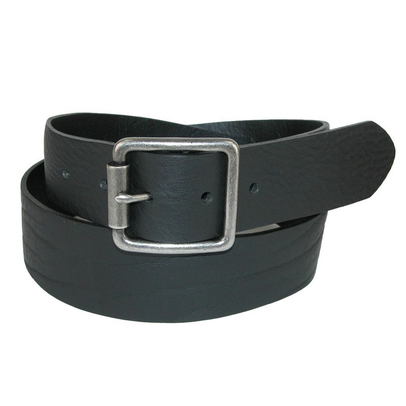 The British Belt Company Men's Ravens Italian Leather Center Bar Buckle Belt, 1 of 3