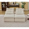 NicBex Modern Modular Soft Chenille Loveseat Sofa with Removable Pillows,Minimalist Armless 2-Seater Sofa for Living Room,Bedroom - 2 of 4