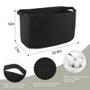 Aoibox Extra Large Rectangle Storage Basket 23.6 x 17 x 12 Inch Black Woven Cotton Rope Bin Organizer for Blanket Laundry Pillows - 2 of 4