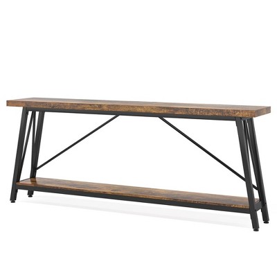 Resenkos Console Table, Sofa Table, 70.9" Console Table, Extra Long Sofa Table Behind Couch,Dark Brown & Black