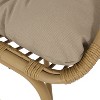 Syemin Patio Accent Chairs, Decorative Chair with Upholstered, Ergonomic Design, for Lawn, Garden and Porch, Brown, 26.75" * 30.5" * 53" - 4 of 4