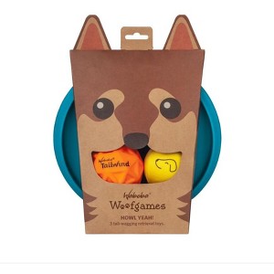 Waboba Woofgames Pet Dog Toys Set of 3 - Interactive Boredom Relief - Rubber Flying Disk & Dog Balls, Throw & Fetch, Pet Toy - 1 of 4