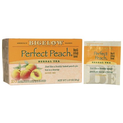 Bigelow Perfect Peach Herbal Tea (20 ct) Delivery - DoorDash