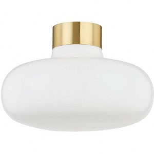 Mitzi Eliana 1 - Light Flush Mount in  Aged Brass Opal Shiny Shade - 1 of 1