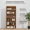 PexFix 36"x31"x16" Doorless Wood Bookshelf Storage Cabinet Bookcase&Office Cabinet for Kitchen Bedroom Entryway Living Room Dinning Room Natural - 4 of 4