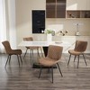 Chair, Office Chair, 2 Set leather Upholstered Dining Chair, with Backrest and Metal Legs, Dining Room, Bedroom, Office, Meeting Room - 4 of 4