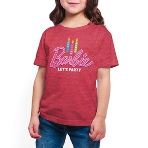 Girls' - Barbie - Let's Party Short Sleeve Graphic T-Shirt - 1 of 4
