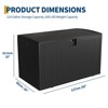 120 Gallon Outdoor Storage Box, Waterproof Deck Box, Lockable Storage Bin, Suitable for Patio Furniture, Pool Accessories, Gardening Tool - 2 of 4