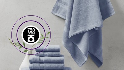 Premium Organic Cotton Bath Towels Plush Feather Touch Quick Dry Bath Sheet  Eco Friendly Towel 100% Cotton Loop Terry, Eggplant Set of 2