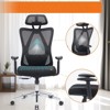 FONTOI Ergonomic Office Chairs with Adjustable Lumbar Support and Headrest, Task Chairs with 135掳 Tilt Function for Home Office, 29.52"*46.25"*29.52" - 2 of 4