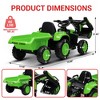 12V 3 in 1 Kids Ride On Excavator & Tractor with Detachable Trailer, Kids Electric Vehicles with Remote Control, LED Lights Music for Kids - 3 of 4