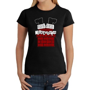 LA Pop Art Chimney Santa - Women's Word Art T-Shirt - 1 of 4