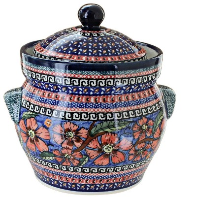 Blue Rose Polish Pottery 1125 Zaklady Small Container