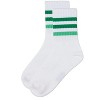 Memoi Girls' Two Tone Varsity Stripe Crew Socks - 3 of 4