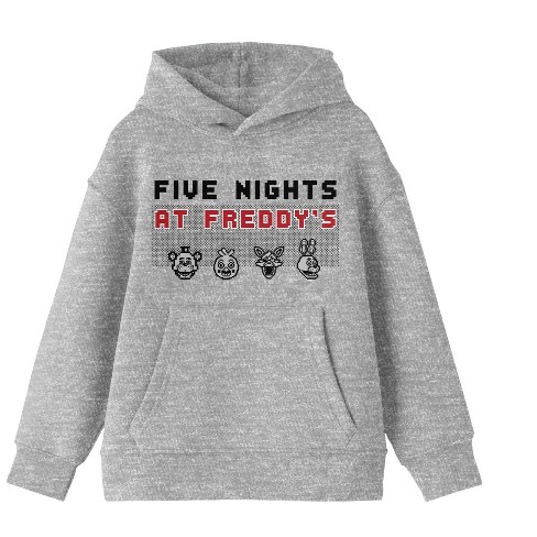 Five Nights At Freddy s Pixel Faces Boy s Athletic Heather Sweatshirt Target