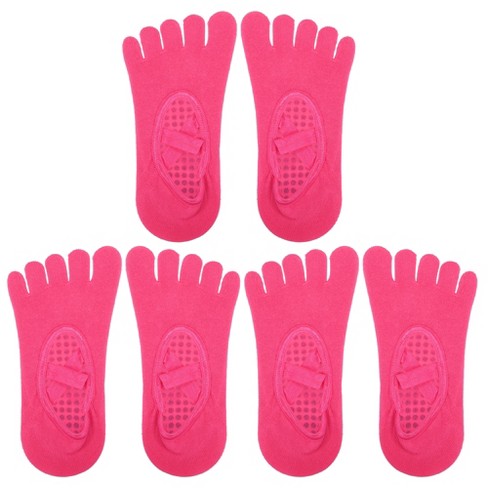 2 Pairs Yoga Socks For Women With Grips, Non-slip Five Toe Socks For Pilates,  Barre, Ballet, Fitness 