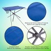 Camp Table-Outdoor Folding Table with 2 Cupholders and Carrying Bag-For Camping, Hiking, Beach, Picnic, or Sporting Events by Leisure Sports (Blue) - 2 of 4