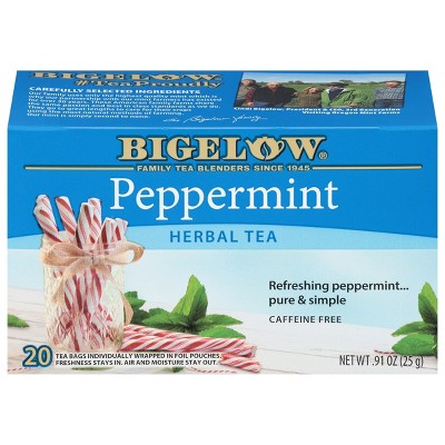 Bigelow Peppermint Herbal Tea case of 6/18