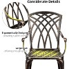 Jojoka 3 Piece Patio Bistro Set w/ 2 Chairs,Aluminum Bistro Table with Umbrella Hole for Garden Balcony - 3 of 4