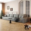 MAYEERTY 107" Cloud L-Shape Sofa Gray - 107" Gray L-Shape, Corduroy, No Assembly, Fits Small Apartment - 2 of 4