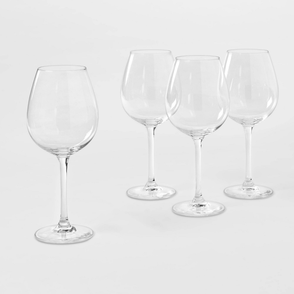 Photos - Glass 20.7oz 4pk Crystal Red Wine Glasses - Threshold™