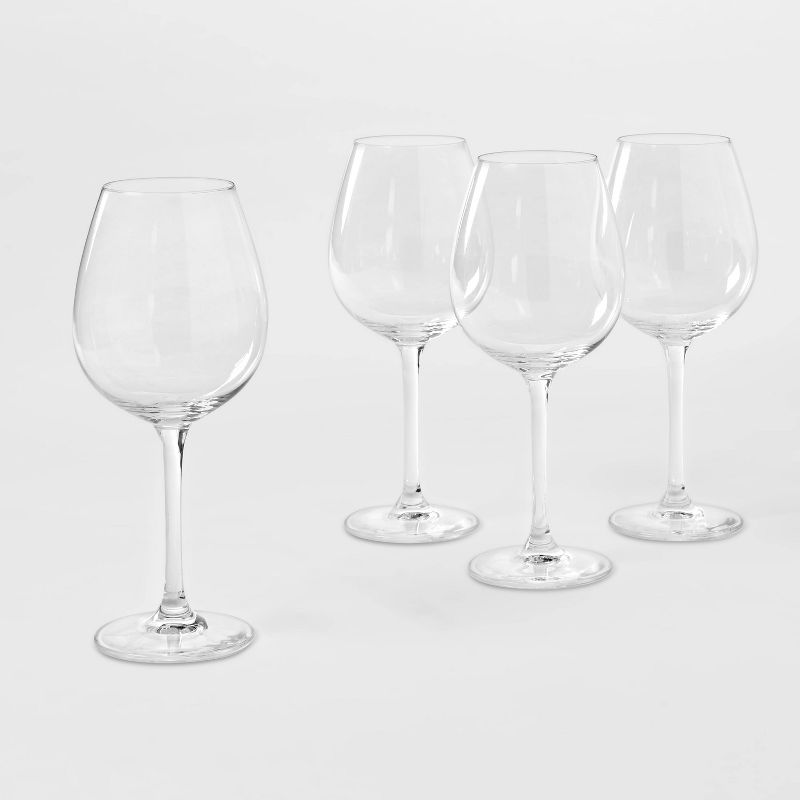 20.7oz 4pk Crystal Red Wine Glasses - Threshold&#8482;, 1 of 6
