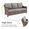 6 Pieces Rattan Patio Furniture Set, Patio Sofa Set Outdoor Conversation Set with Patio Swivel Chairs Ideas for Porch Deck - 3 of 4