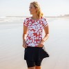Calypsa Women's UPF 50+ Short Sleeve Adele Swim Top - 4 of 4