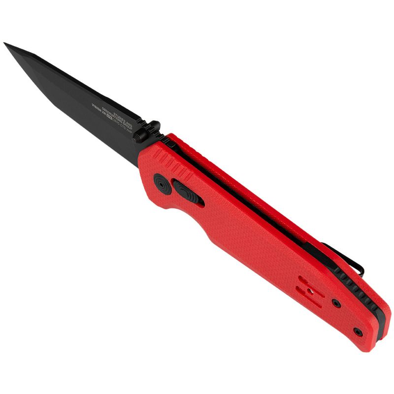 SOG Vision XR LTE Straight Edge Steel Tactical Pocket Knife, Red, 4 of 9