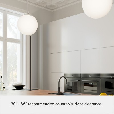 Hepburn 16" Brushed Nickel Globe Pendant with Cased White Glass