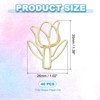 Unique Bargains Metal Tulip Shape Cute Bookmarks Paper Clip for Fun Office Supplies 40 Pcs - 2 of 4