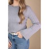 Women's Lara Ribbed Knit Top - MIOU MUSE - 3 of 3