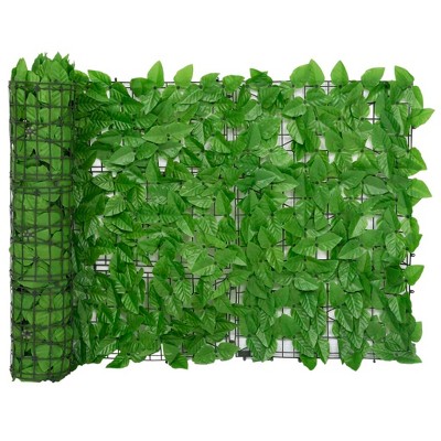 vidaXL Balcony Screen with Green Leaves 236.2"x29.5"