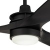 52" Casa Vieja Modern 3 Blade Ceiling Fan with Dimmable LED Light Remote Matte Black for Living Room Kitchen House Bedroom Family - 3 of 4