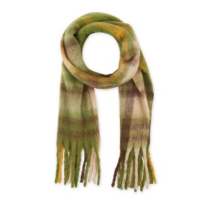 Design Imports Cozy Plaid Scarf - Green - 1 of 4