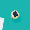 Ross-Simons 7.50 Carat Sapphire, .20 ct. t.w. Sky Blue Topaz and White Enamel Vintage-Style Ring in 18kt Gold Over Sterling Size 8 - 4 of 4