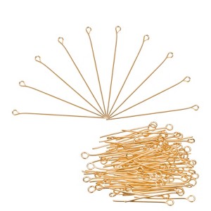 Unique Bargains DIY Craft Necklaces Bracelets Earrings Jewelry Making Iron 21 Gauge Eye Pins 500 Pcs - 1 of 4