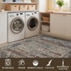 Washable Rugs Vintage Printed Carpet with Non-Slip Backing Oriental Distressed Floor Cover Low Pile Indoor Mat for Living Room Kitchen Bedroom - 3 of 4