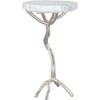 Kanaan Side Table Marble White - ZM Home: Cast Aluminum, 22" Height, Round Drink Table, Small Profile - 4 of 4