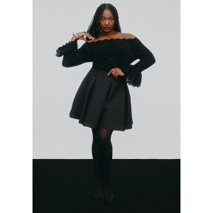 ELOQUII Flouncy Pleated Mini Skirt - 1 of 4