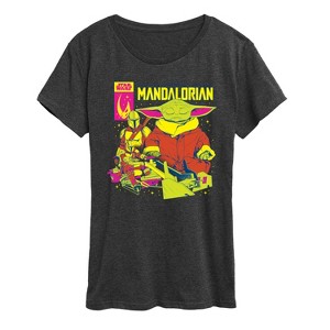 Women's - Star Wars - The Mandalorian Mando Cover Short Sleeve Graphic T-Shirt - 1 of 4