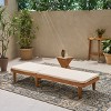 Christopher Knight Home Nadine Outdoor Acacia Wood Armless Adjustable Chaise Lounge with Cushion - 2 of 4
