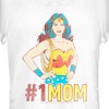 Juniors Womens Wonder Woman Number One Mom T-Shirt - 2 of 4