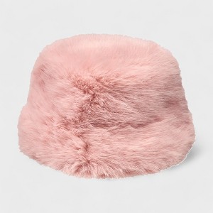 A Little Obsessed Women's Fuzzy Bucket Hat - Faux Fur Winter Hat for Warmth & Style - 1 of 4