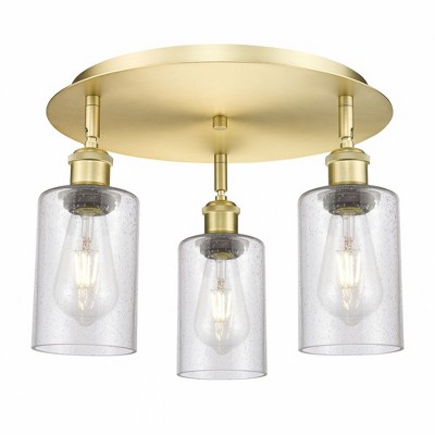 Clymer - 3 Light Flush Mount In Art Deco Style-9.38 Inches Tall and 15.63 Inches Wide