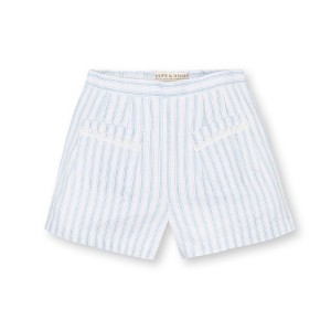 Hope & Henry Girls' Pull-On Flat Front Linen Short, Kids - 1 of 4