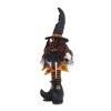Whisen Fabric Standing Gnome W/Orange Banner & Spring Body, Halloween Decoration - Black & Orange - 4 of 4