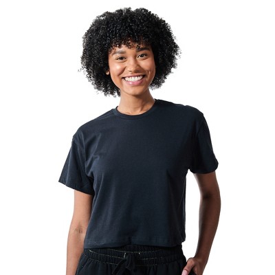 Lucky 13 Women’s Black Crew Neck Short Sleeve Crop Top